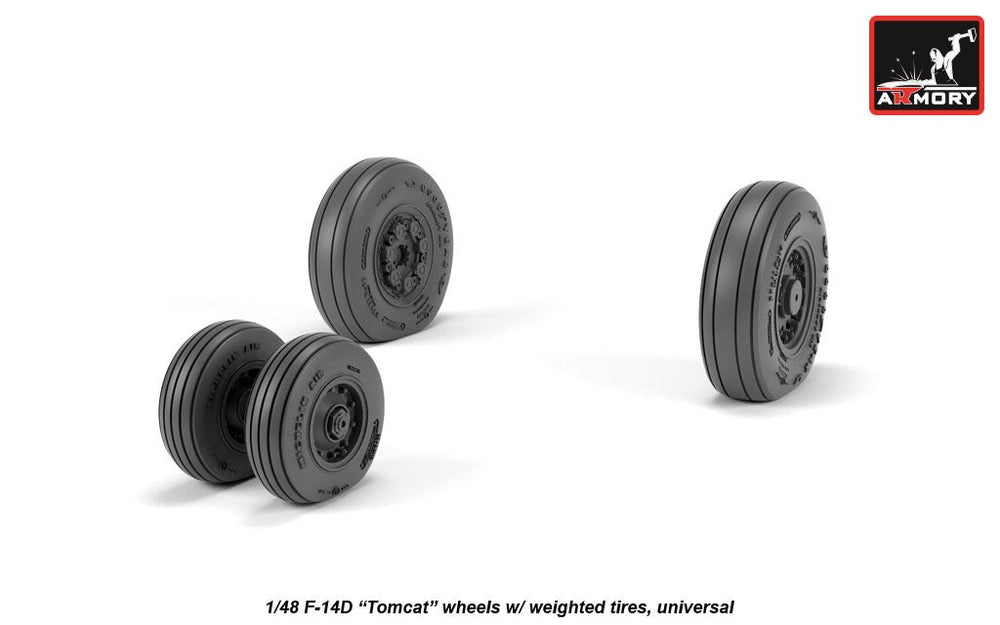 Armory 48327 F-14D Tomcat Early Weighted Wheels 1:48