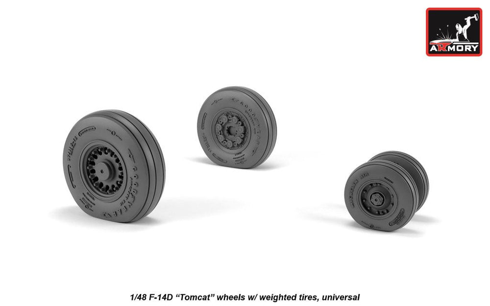 Armory 48327 F-14D Tomcat Early Weighted Wheels 1:48