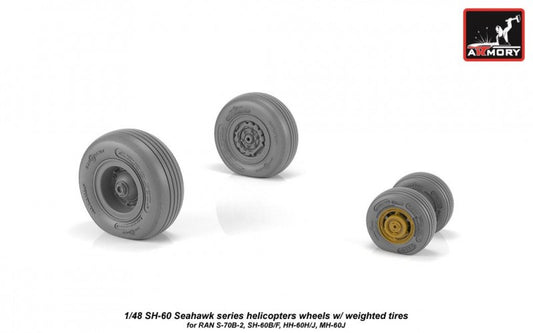 Armory 48328 Sikorsky SH-60 Seahawk Weighted Wheels 1:48