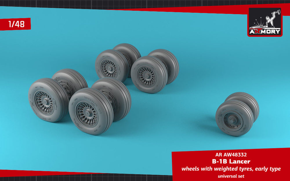 Armory 48332 Rockwell B-1B Lancer Early Weighted Wheels 1:48