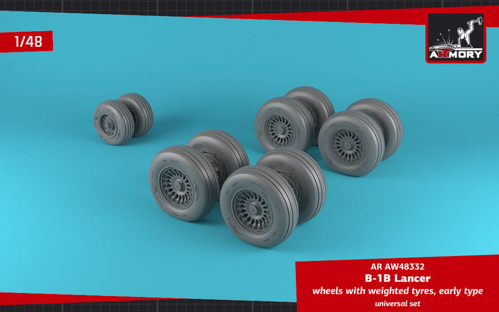 Armory 48332 Rockwell B-1B Lancer Early Weighted Wheels 1:48