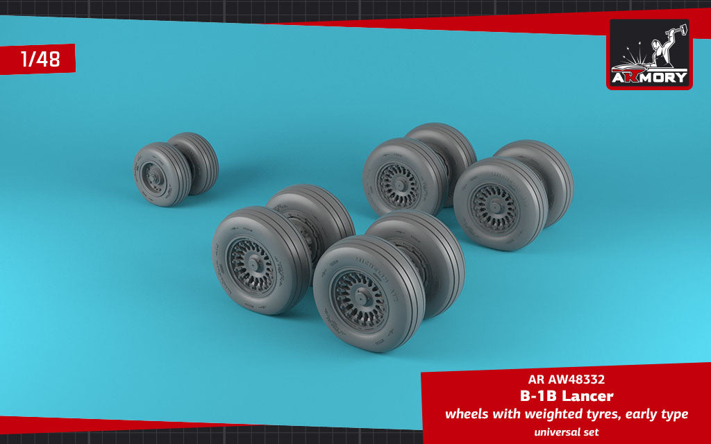 Armory 48332 Rockwell B-1B Lancer Early Weighted Wheels 1:48