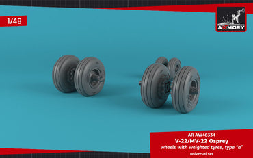 Armory 48334 V-22/MV-22 Osprey Weighted Wheels Type A 1:48
