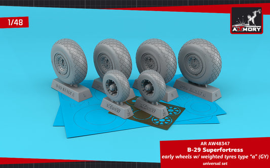 Armory ARAW48347 1:48 Boeing B-29 Superfortress Early Weighted Tyres Type A