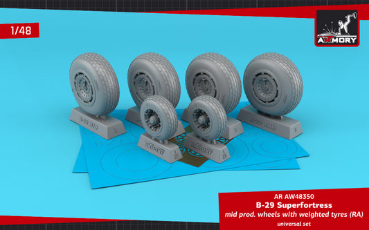 Armory ARAW48350 1:48 Boeing B-29 Superfortress Mid Production Weighted Tyres
