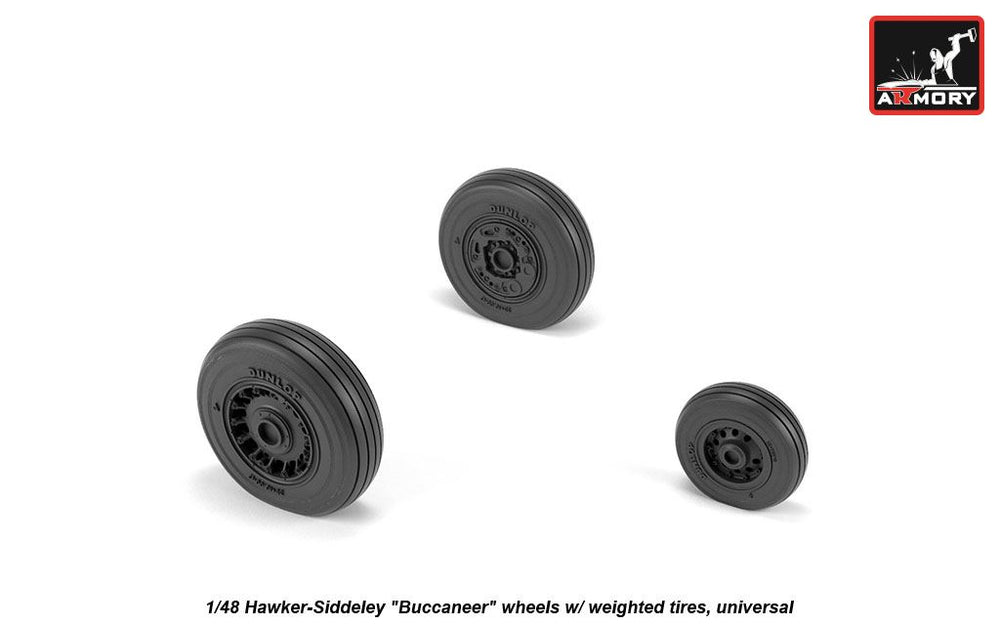 Armory ARAW48409 1:48 Blackburn/Hawker Buccaneer S.2B Weighted Tyres