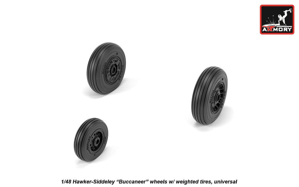 Armory ARAW48409 1:48 Blackburn/Hawker Buccaneer S.2B Weighted Tyres