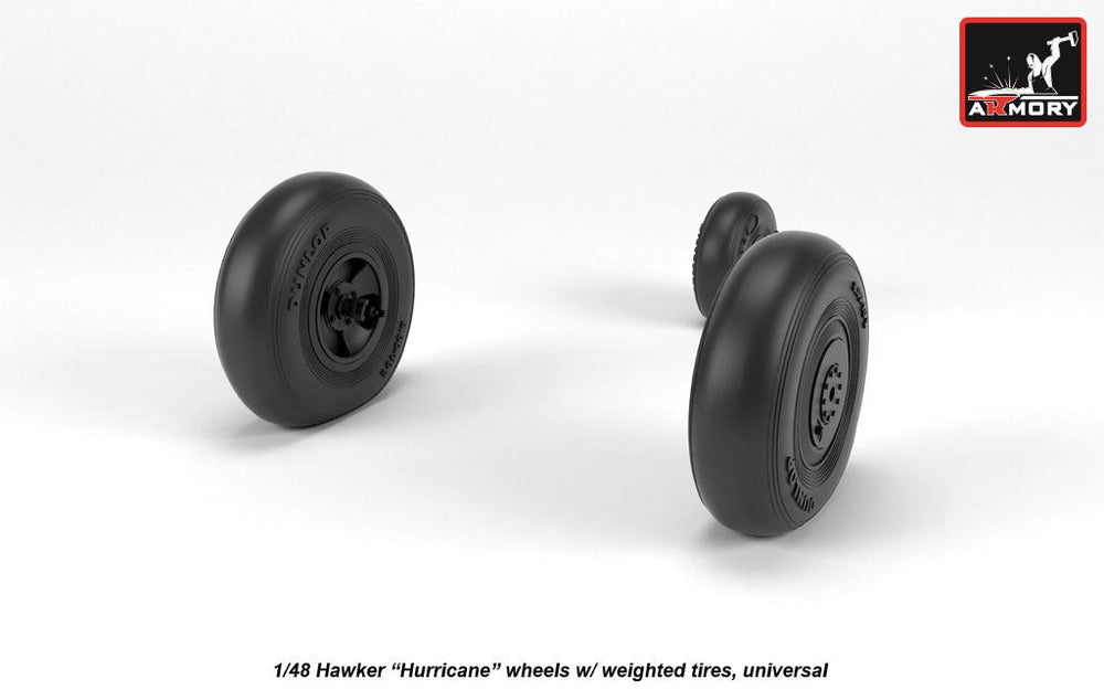 Armory ARAW48414 1:48 Hawker Hurricane wheels with weighted tires/tyres