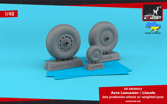 Armory ARAW48424 1:48 Avro Lancaster/Lincoln wheels late type with Wtd tyres