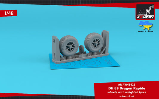 Armory ARAW48425 1:48 de Havilland DH.89A Dragon Rapide wheels with Wtd tyres