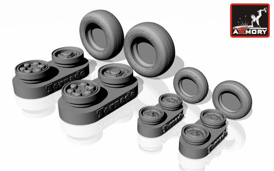 Armory ARAW48501A 1:48 Panavia Tornado wheels with weighted tyres type "a"