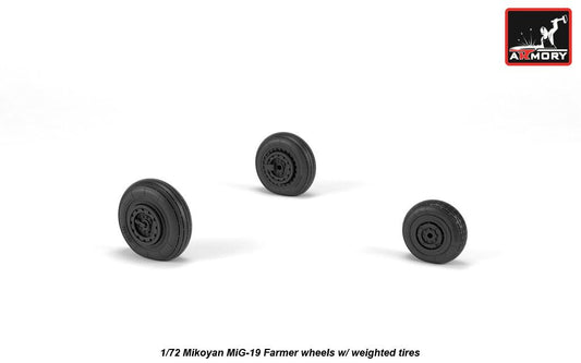 Armory ARAW72051 1:72 Mikoyan MiG-19 Farmer Weighted Tyres