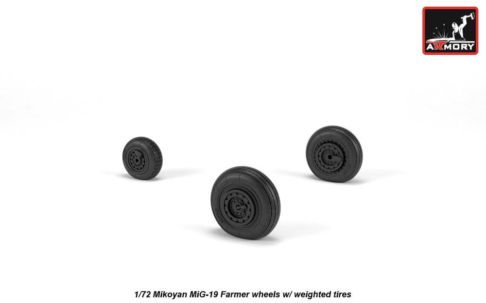 Armory ARAW72051 1:72 Mikoyan MiG-19 Farmer Weighted Tyres