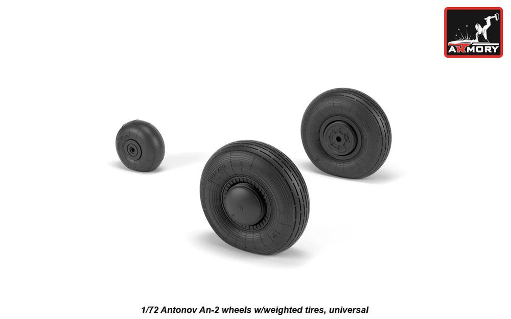 Armory ARAW72057 1:72 Antonov An-2/An-3 Colt wheels with weighted tires/tyres