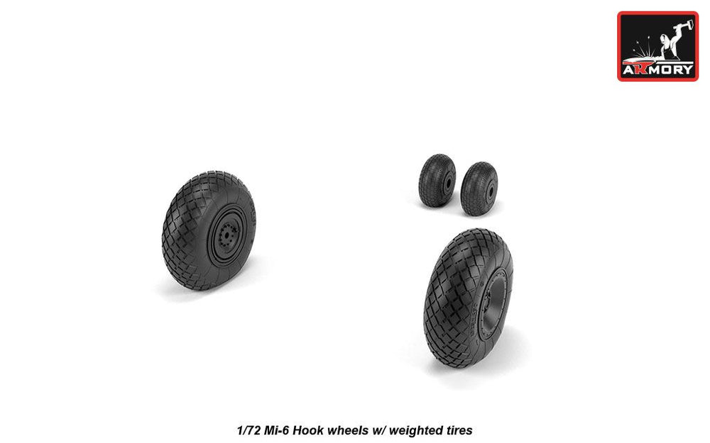 Armory ARAW72058 1:72 Mil Mi-6 Hook wheels with weighted tires/tyres
