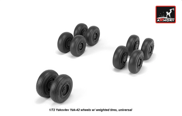 Armory ARAW72061 1:72 Yakovlev Yak-42D wheels with weighted tires/tyres,
