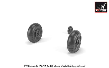 Armory ARAW72205 1:72 Dornier Do-17 / Do-215 Weighted Tyres