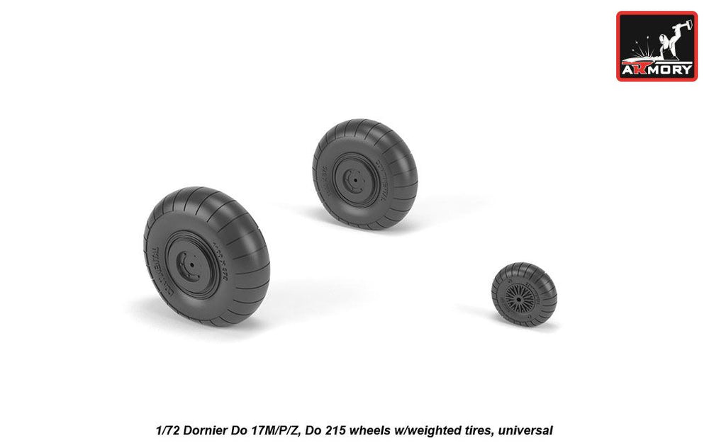 Armory ARAW72205 1:72 Dornier Do-17 / Do-215 Weighted Tyres