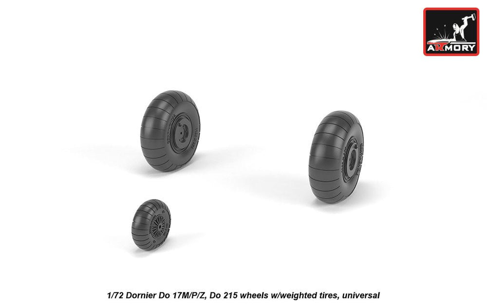 Armory ARAW72205 1:72 Dornier Do-17 / Do-215 Weighted Tyres