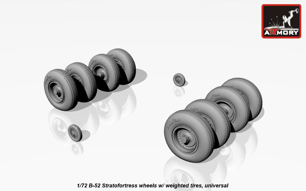 Armory ARAW72316 1:72 Boeing B-52 Stratofortress wheels, weighted