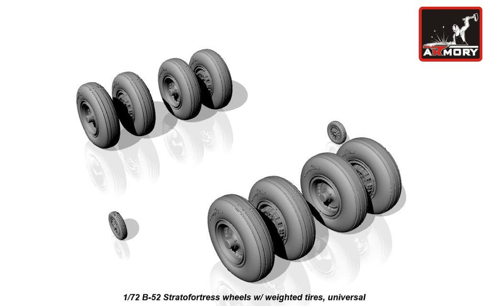 Armory ARAW72316 1:72 Boeing B-52 Stratofortress wheels, weighted