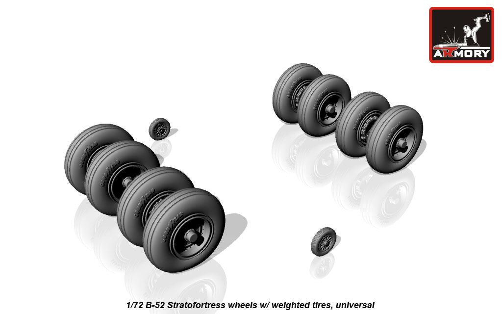 Armory ARAW72316 1:72 Boeing B-52 Stratofortress wheels, weighted
