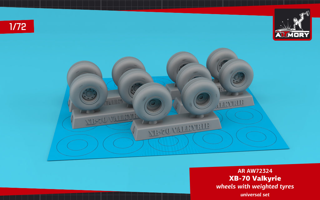 Armory ARAW72324 1:72 XB-70 Valkyrie wheels with weighted tyres
