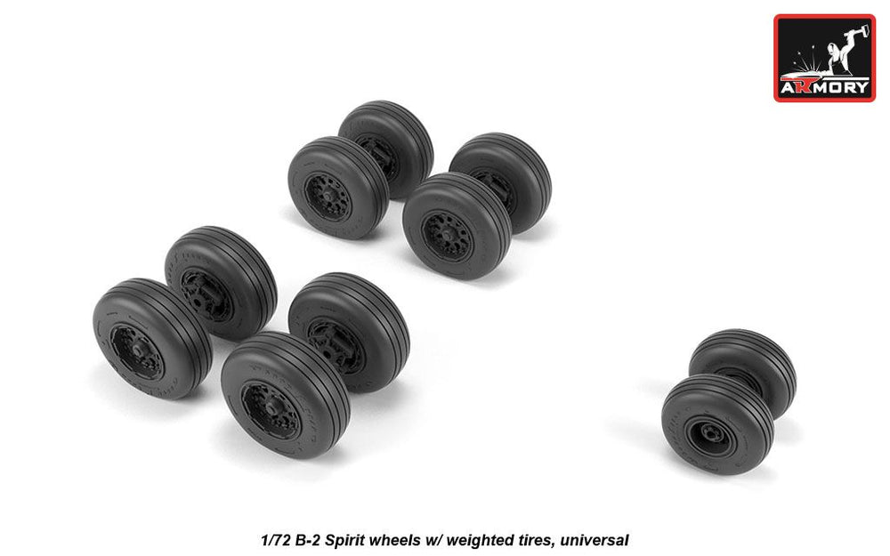 Armory ARAW72326 1:72 Northrop B-2A Spirit Stealth wheels