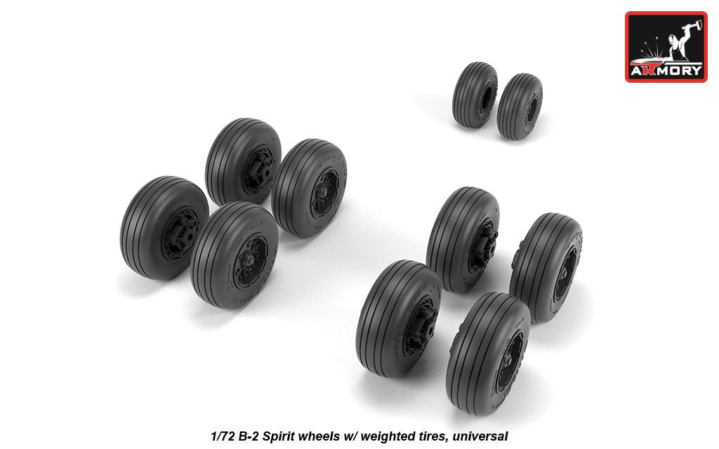 Armory ARAW72326 1:72 Northrop B-2A Spirit Stealth wheels