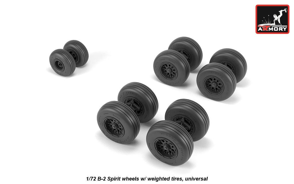 Armory ARAW72326 1:72 Northrop B-2A Spirit Stealth wheels