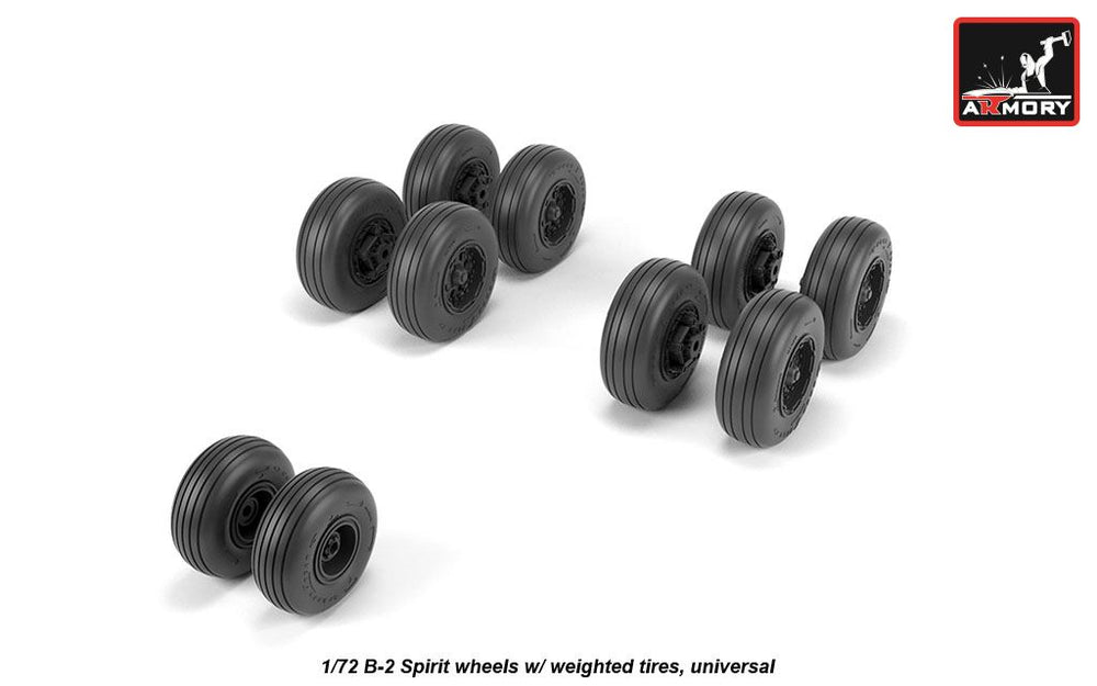 Armory ARAW72326 1:72 Northrop B-2A Spirit Stealth wheels