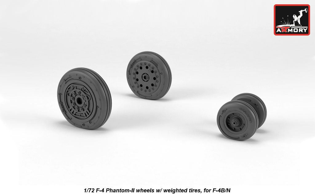 Armory ARAW72328 1:72 McDonnell F-4 Phantom II Early Weighted Tyres
