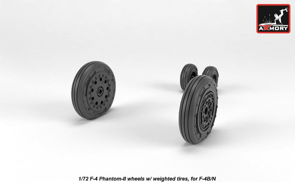Armory ARAW72328 1:72 McDonnell F-4 Phantom II Early Weighted Tyres