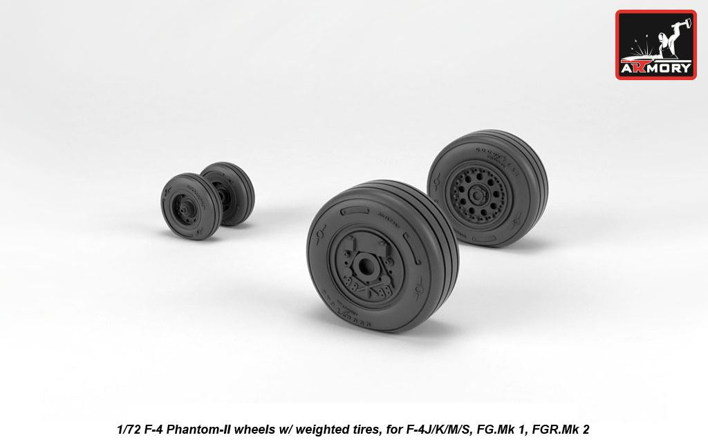 Armory ARAW72330 1:72 McDonnell F-4 Phantom II Late Weighted Tyres