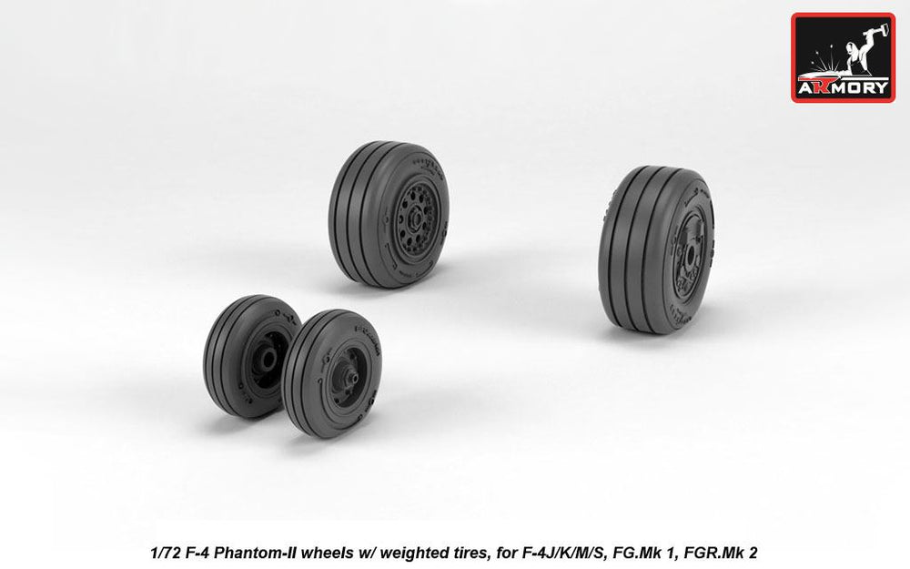Armory ARAW72330 1:72 McDonnell F-4 Phantom II Late Weighted Tyres