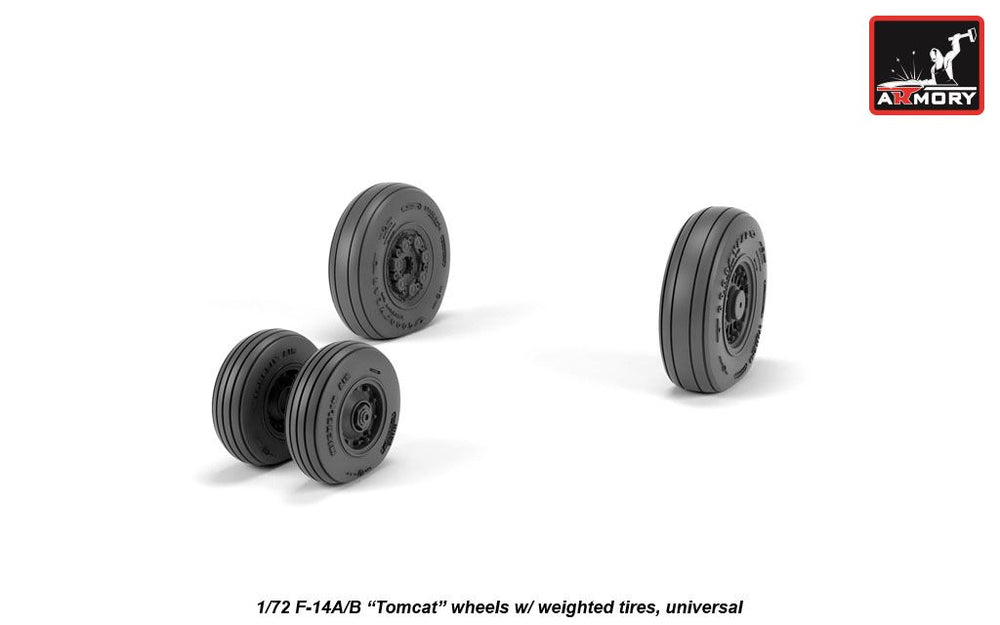 Armory ARAW72331 1:72 Grumman F-14A/B Tomcat wheels with weighted tires/tyres