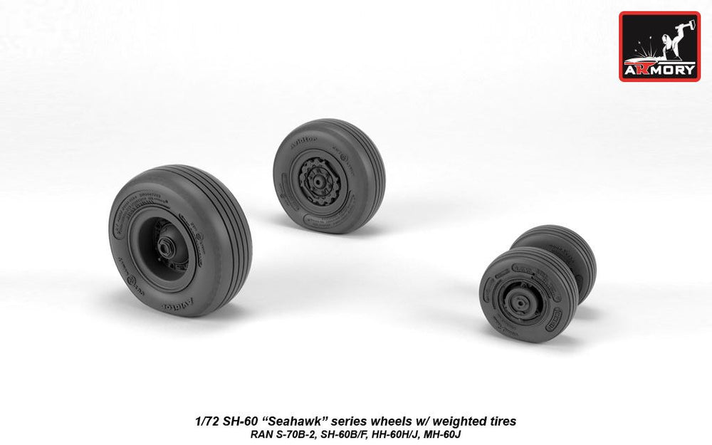 Armory ARAW72333 1:72 Sikorsky SH-60 Seahawk Weighted Tyres