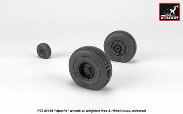 Armory ARAW72336 1:72 AH-64 Apache Spoked Hubs Weighted Tyres