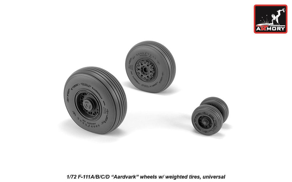 Armory ARAW72337 1:72 General-Dynamics F-111 Aardvark Early Weighted Tyres