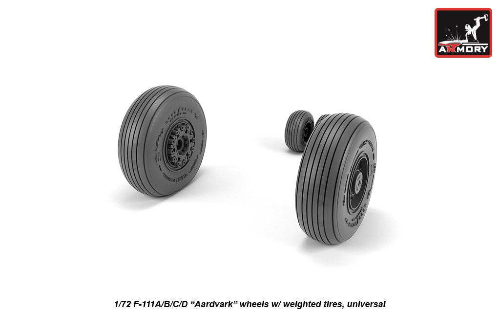 Armory ARAW72337 1:72 General-Dynamics F-111 Aardvark Early Weighted Tyres