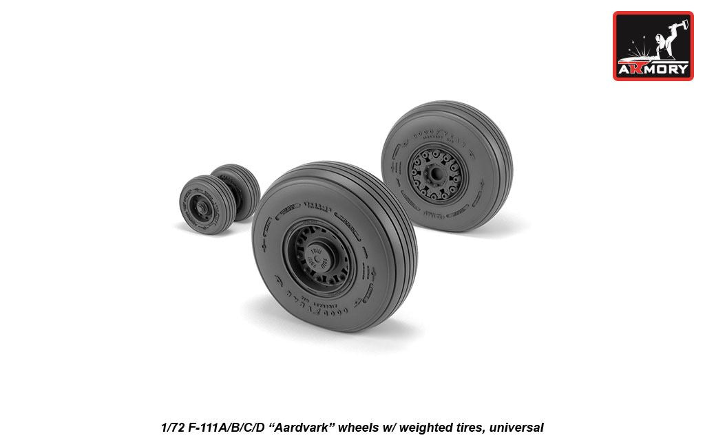 Armory ARAW72337 1:72 General-Dynamics F-111 Aardvark Early Weighted Tyres