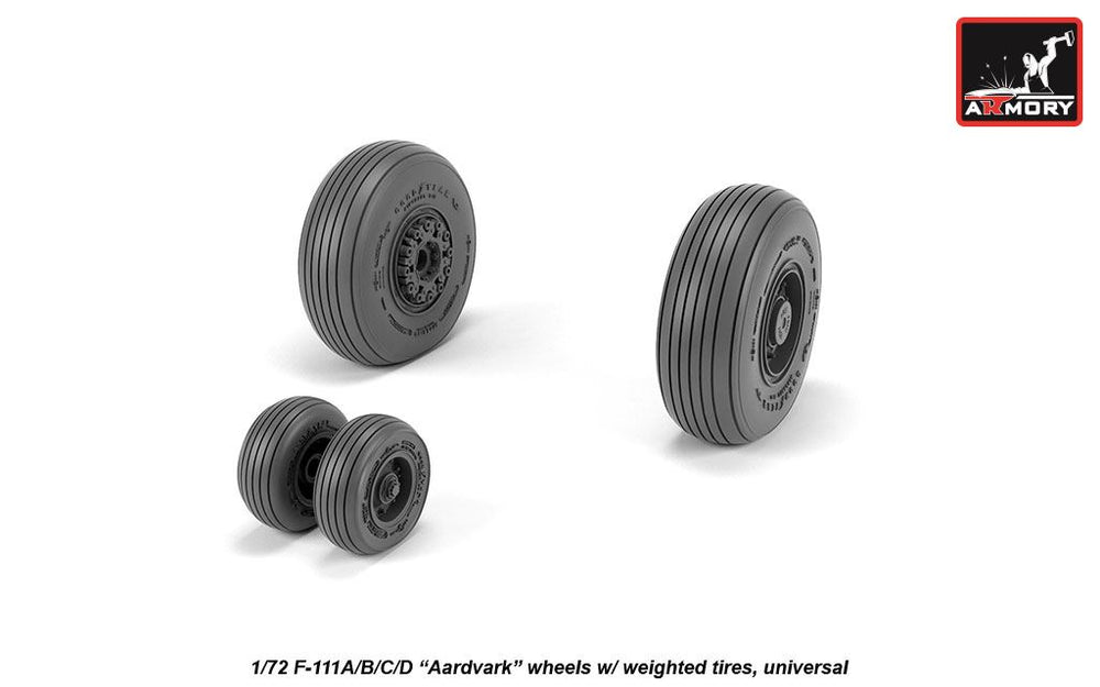 Armory ARAW72337 1:72 General-Dynamics F-111 Aardvark Early Weighted Tyres