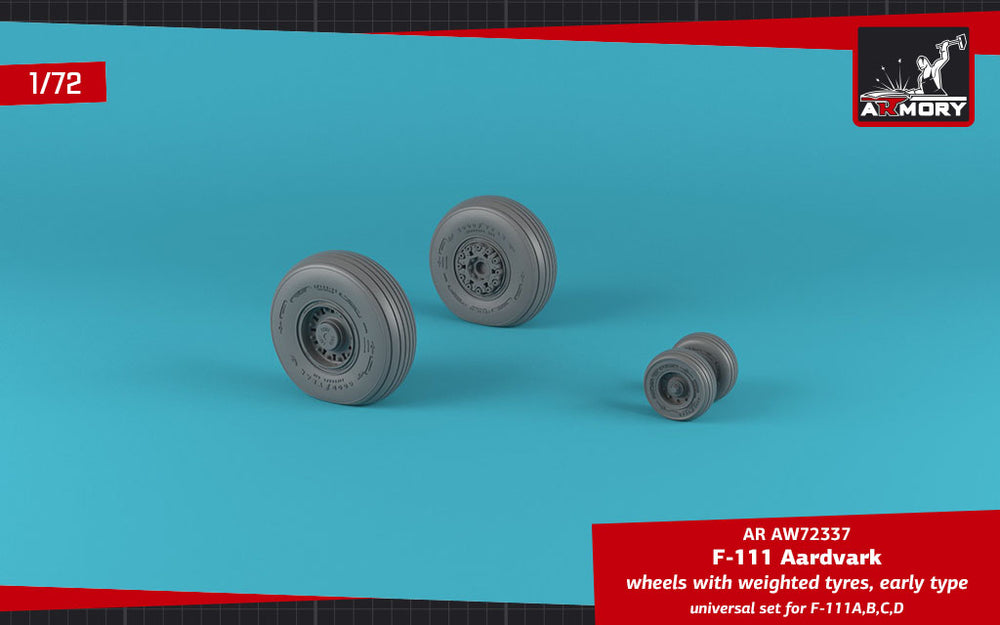 Armory ARAW72337 1:72 General-Dynamics F-111 Aardvark Early Weighted Tyres