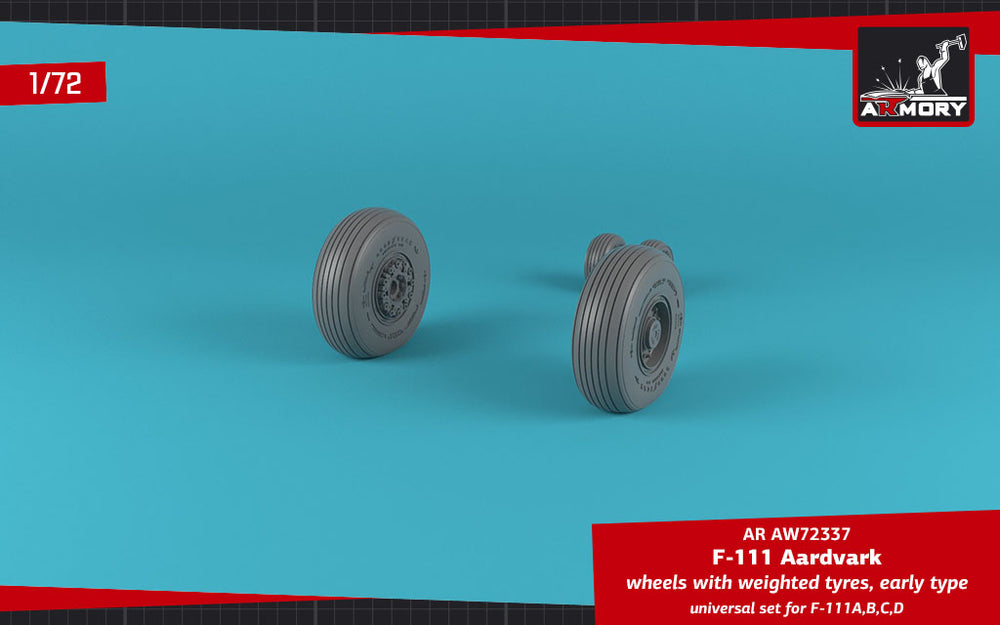 Armory ARAW72337 1:72 General-Dynamics F-111 Aardvark Early Weighted Tyres