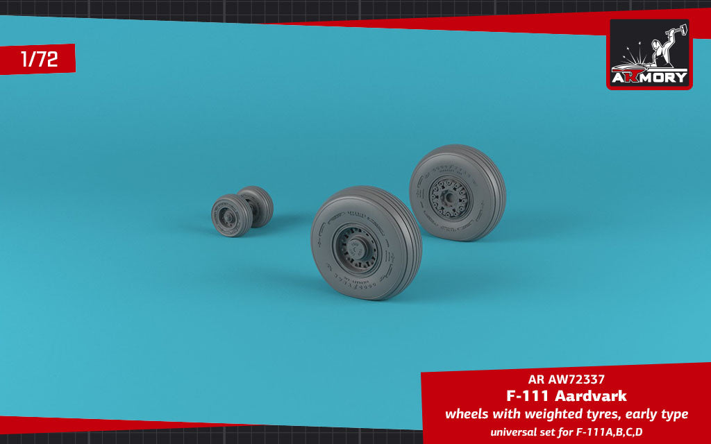 Armory ARAW72337 1:72 General-Dynamics F-111 Aardvark Early Weighted Tyres