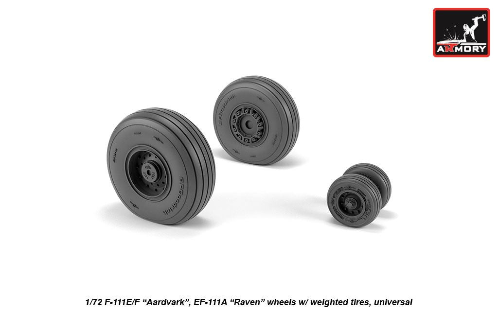 Armory ARAW72338 1:72 General-Dynamics F-111 Aardvark Late Weighted Tyres