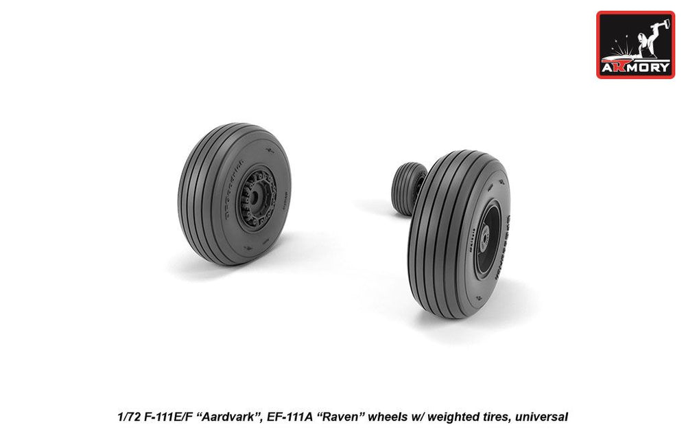 Armory ARAW72338 1:72 General-Dynamics F-111 Aardvark Late Weighted Tyres