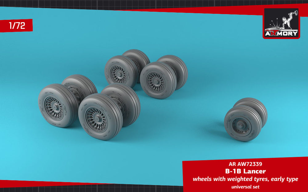 Armory ARAW72339 1:72 Rockwell B-1B Lancer Early Version Weighted Tyres