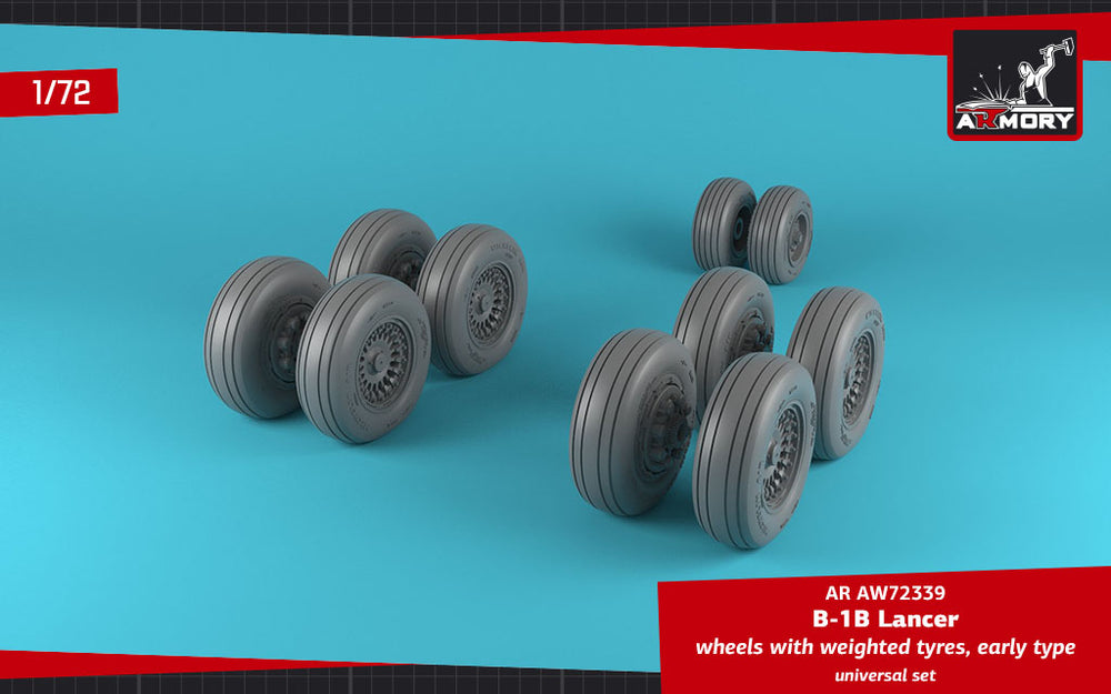 Armory ARAW72339 1:72 Rockwell B-1B Lancer Early Version Weighted Tyres