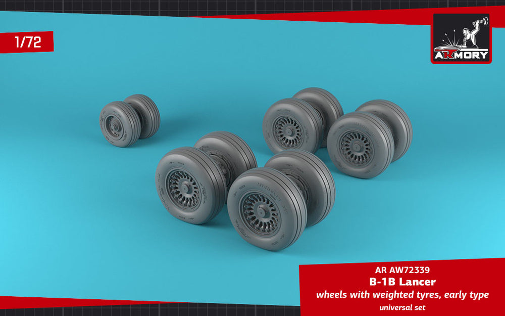 Armory ARAW72339 1:72 Rockwell B-1B Lancer Early Version Weighted Tyres